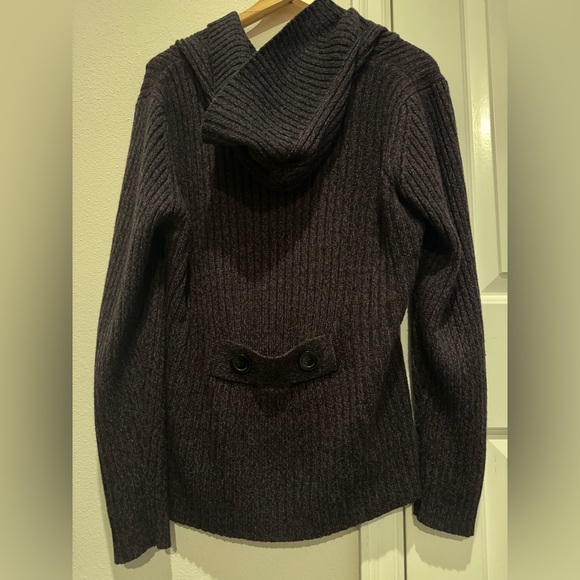 Effeci Hooded Knit Jacket Cardigan- Double Breasted - Picture 5 of 5